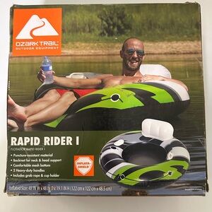 Ozark Trail Inflatable Rapid Rider Tube in Black and Lime